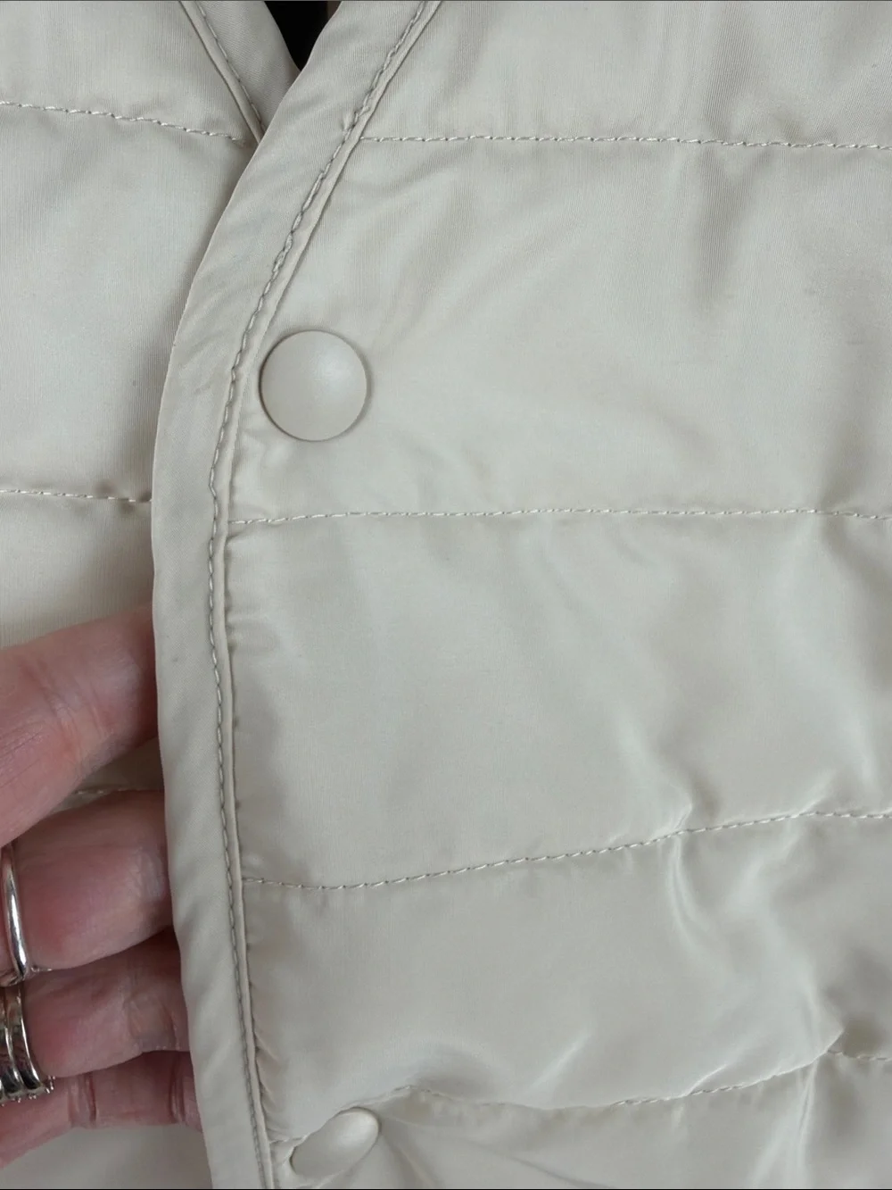 Alfani Men’s Quilted Lightweight Vest in Cream